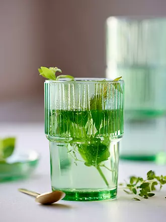 BITZ | Trinkglas KUSINTHA 4er Set 380ml Gruen | 